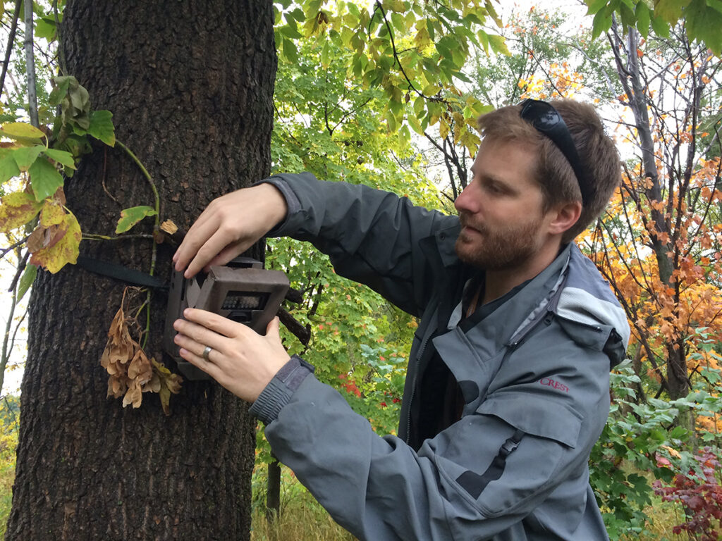 Cameras are set up by Seth Magle and his associates to capture what animals are found in which locations. This is a key tool for the team.